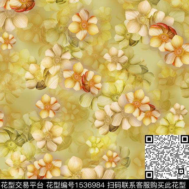 花卉小碎花数码华亿平台数码印花华亿平台下载（图片编号: 1536984） - 瓦栏（Walan）