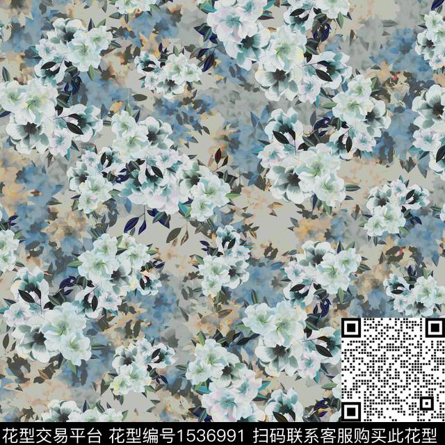 小碎花花卉数码华亿平台数码印花华亿平台下载（图片编号: 1536991） - 瓦栏（Walan）