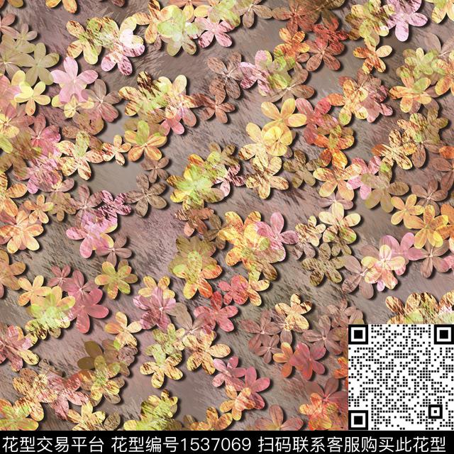 肌理花卉小碎花数码印花华亿平台下载（图片编号: 1537069） - 瓦栏（Walan）