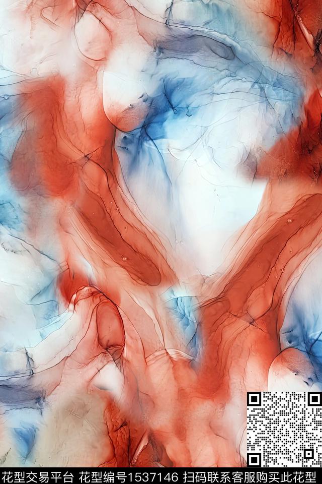 肌理抽象数码华亿平台数码印花华亿平台下载（图片编号: 1537146） - 瓦栏（Walan）