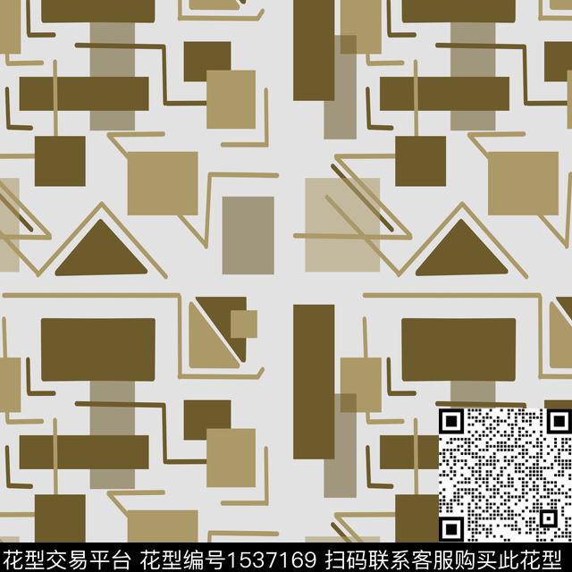 简约格子线条传统印花华亿平台下载（图片编号: 1537169） - 瓦栏（Walan）