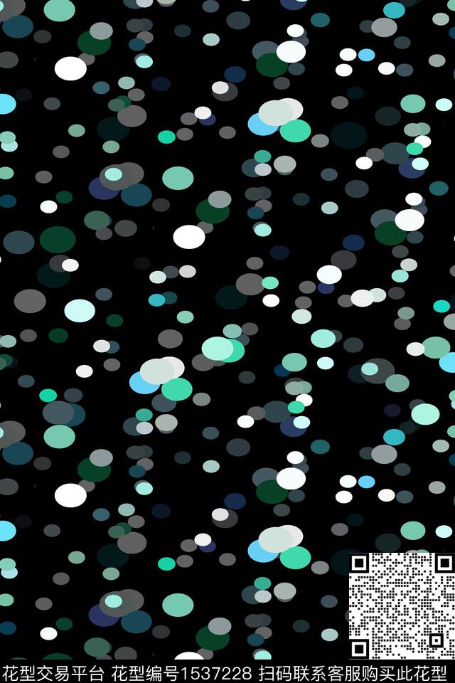 几何黑底女装数码印花华亿平台下载（图片编号: 1537228） - 瓦栏（Walan）