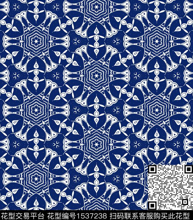抽象女装传统纹样传统印花华亿平台下载（图片编号: 1537238） - 瓦栏（Walan）