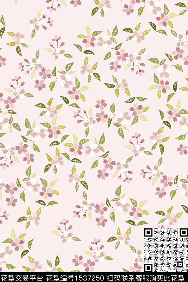 花卉清爽春夏华亿平台数码印花华亿平台下载（图片编号: 1537250） - 瓦栏（Walan）