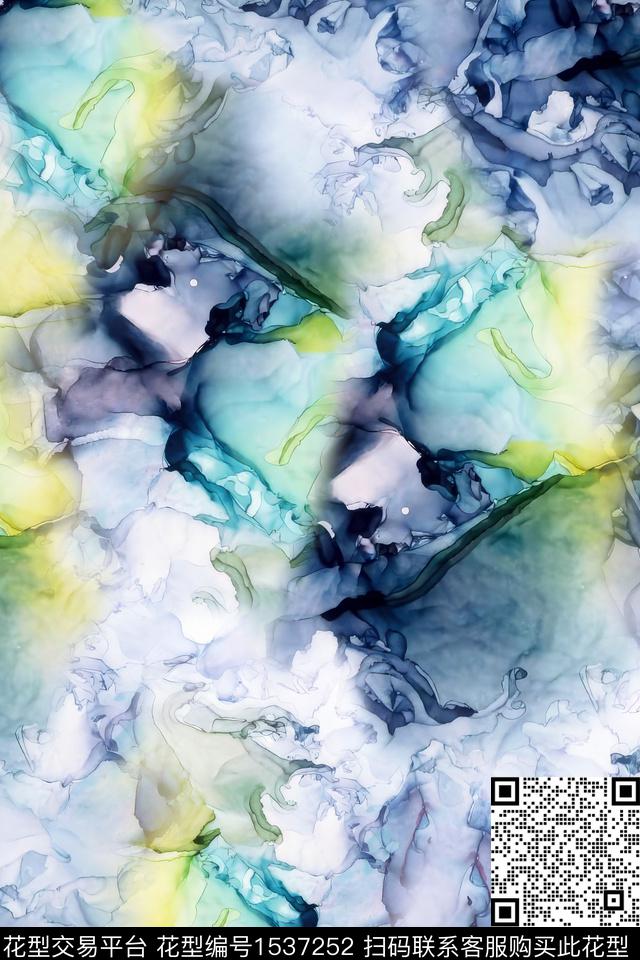 肌理抽象数码印花华亿平台下载（图片编号: 1537252） - 瓦栏（Walan）