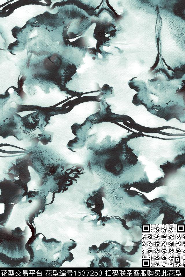 肌理抽象数码印花华亿平台下载（图片编号: 1537253） - 瓦栏（Walan）