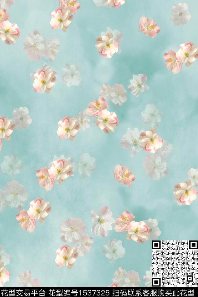 花卉小清新小碎花数码印花华亿平台下载（图片编号: 1537325） - 瓦栏（Walan）