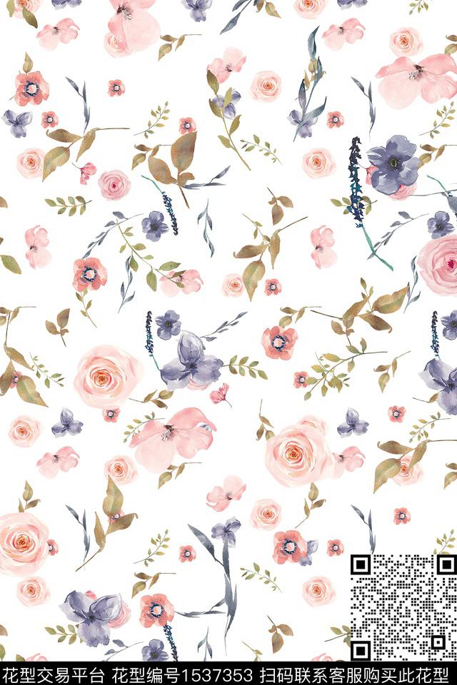 花卉女装春夏华亿平台数码印花华亿平台下载（图片编号: 1537353） - 瓦栏（Walan）