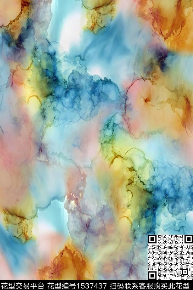 肌理抽象数码印花华亿平台下载（图片编号: 1537437） - 瓦栏（Walan）