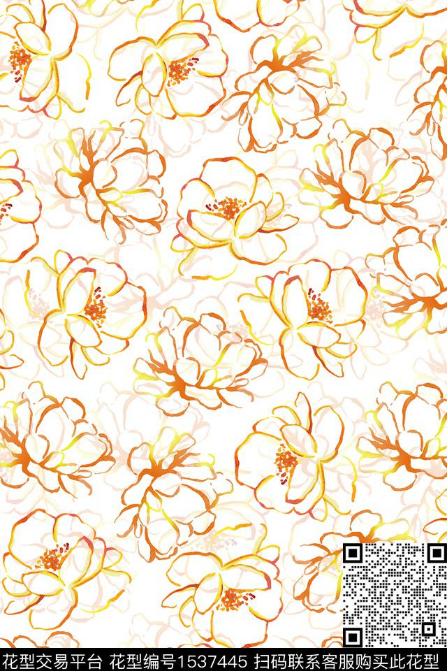 花卉女装春夏华亿平台数码印花华亿平台下载（图片编号: 1537445） - 瓦栏（Walan）