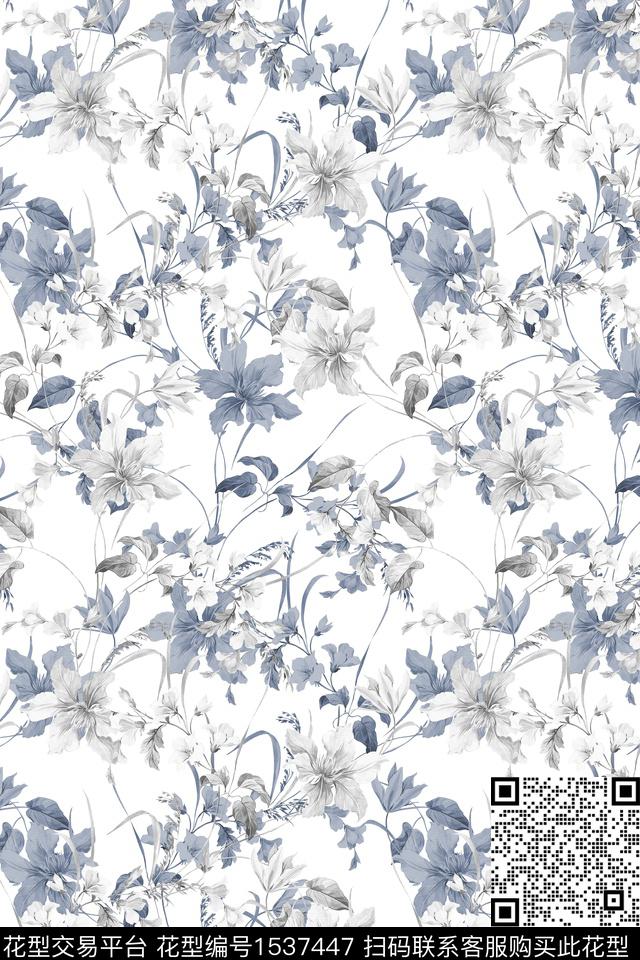 花卉女装春夏华亿平台数码印花华亿平台下载（图片编号: 1537447） - 瓦栏（Walan）
