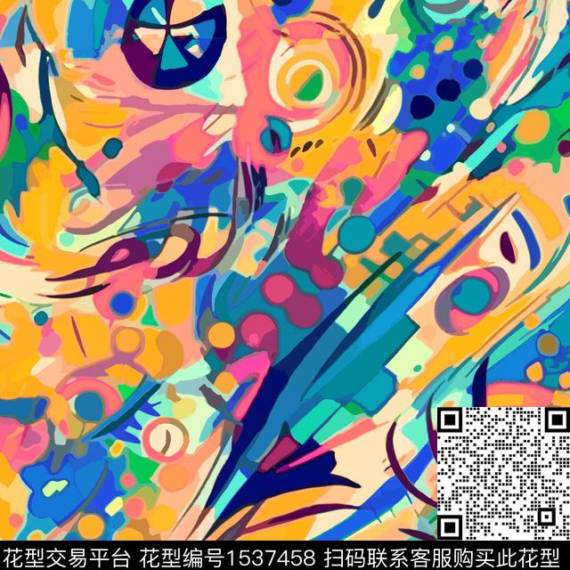 抽象肌理artistic数码印花华亿平台下载（图片编号: 1537458） - 瓦栏（Walan）