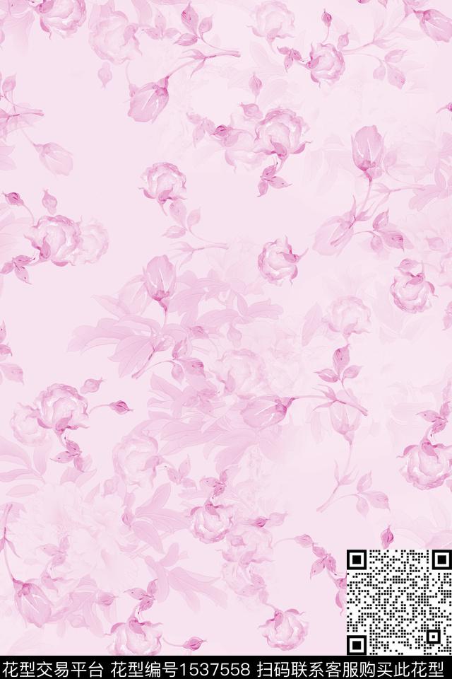 花卉小碎花小清新数码印花华亿平台下载（图片编号: 1537558） - 瓦栏（Walan）