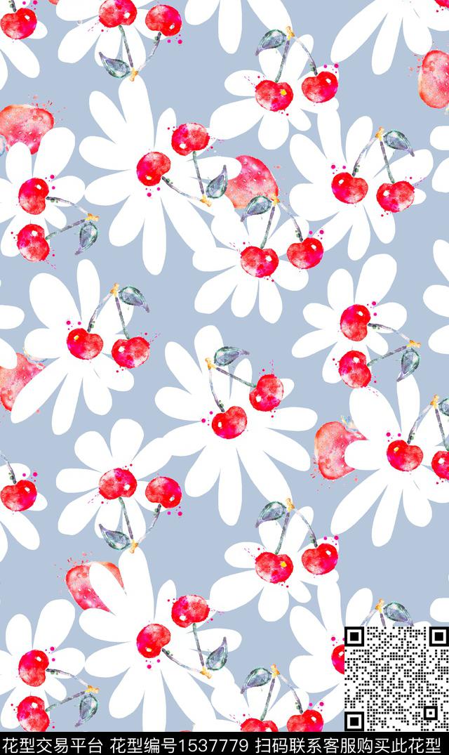 女装花卉连衣裙数码印花华亿平台下载（图片编号: 1537779） - 瓦栏（Walan）