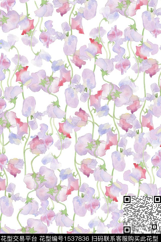 女装花卉小碎花数码印花华亿平台下载（图片编号: 1537836） - 瓦栏（Walan）