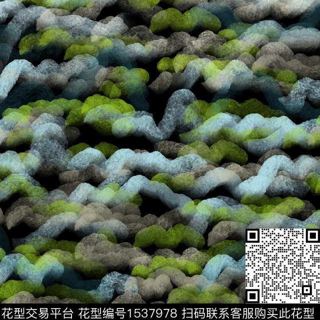 抽象肌理水彩数码印花华亿平台下载（图片编号: 1537978） - 瓦栏（Walan）