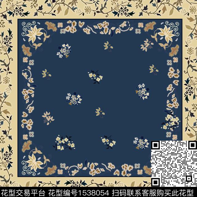 国画花卉古典纹样数码印花华亿平台下载（图片编号: 1538054） - 瓦栏（Walan）