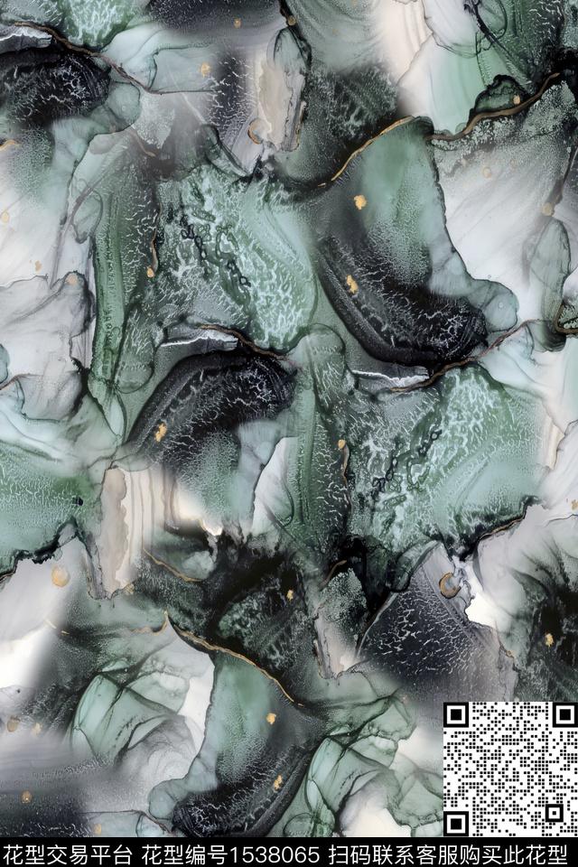 肌理抽象数码印花华亿平台下载（图片编号: 1538065） - 瓦栏（Walan）
