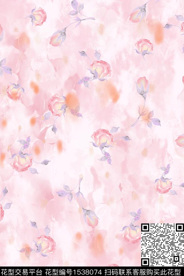 花卉肌理小碎花数码印花华亿平台下载（图片编号: 1538074） - 瓦栏（Walan）