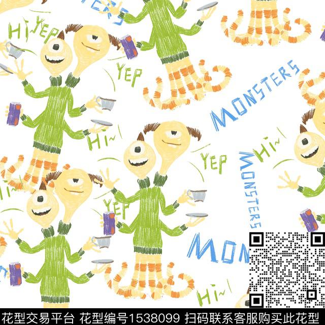 趣味卡通动物卡通数码印花华亿平台下载（图片编号: 1538099） - 瓦栏（Walan）