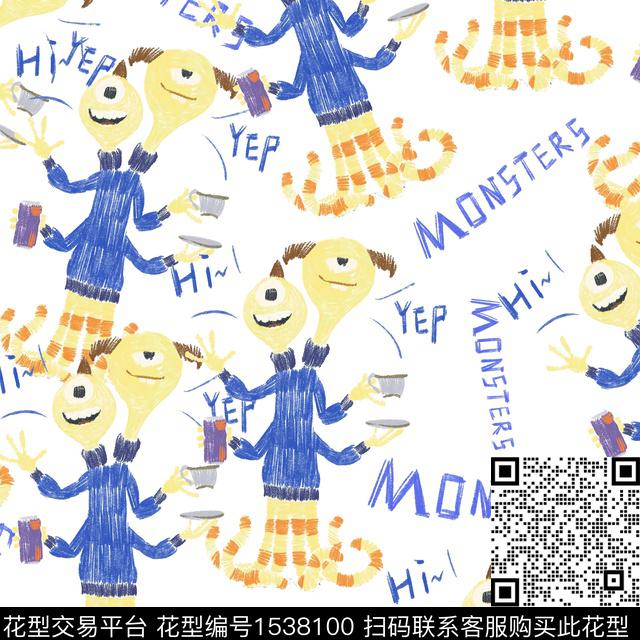 兔子趣味卡通动物数码印花华亿平台下载（图片编号: 1538100） - 瓦栏（Walan）