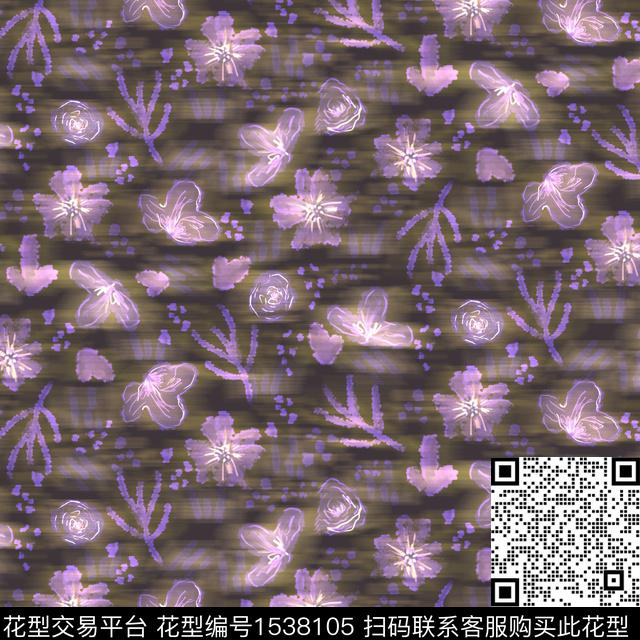 小碎花花卉连衣裙数码印花华亿平台下载（图片编号: 1538105） - 瓦栏（Walan）