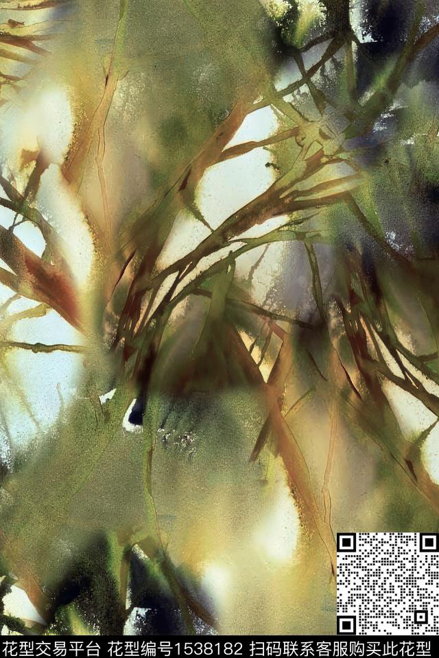 肌理抽象数码印花华亿平台下载（图片编号: 1538182） - 瓦栏（Walan）