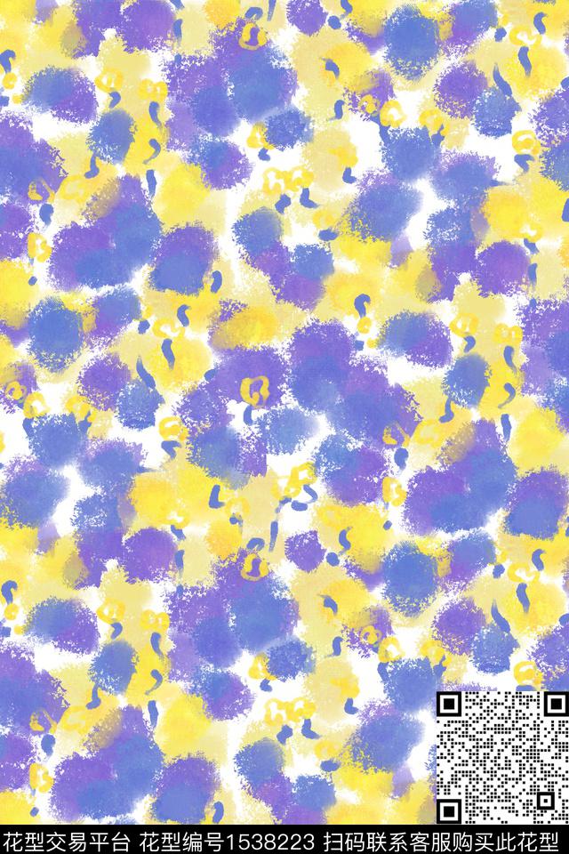 点彩肌理水彩数码印花华亿平台下载（图片编号: 1538223） - 瓦栏（Walan）