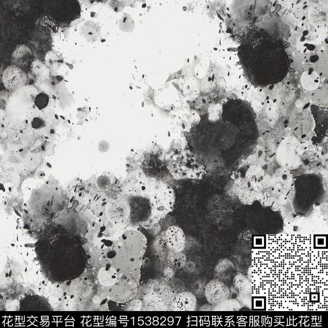 抽象手绘数码印花华亿平台下载（图片编号: 1538297） - 瓦栏（Walan）