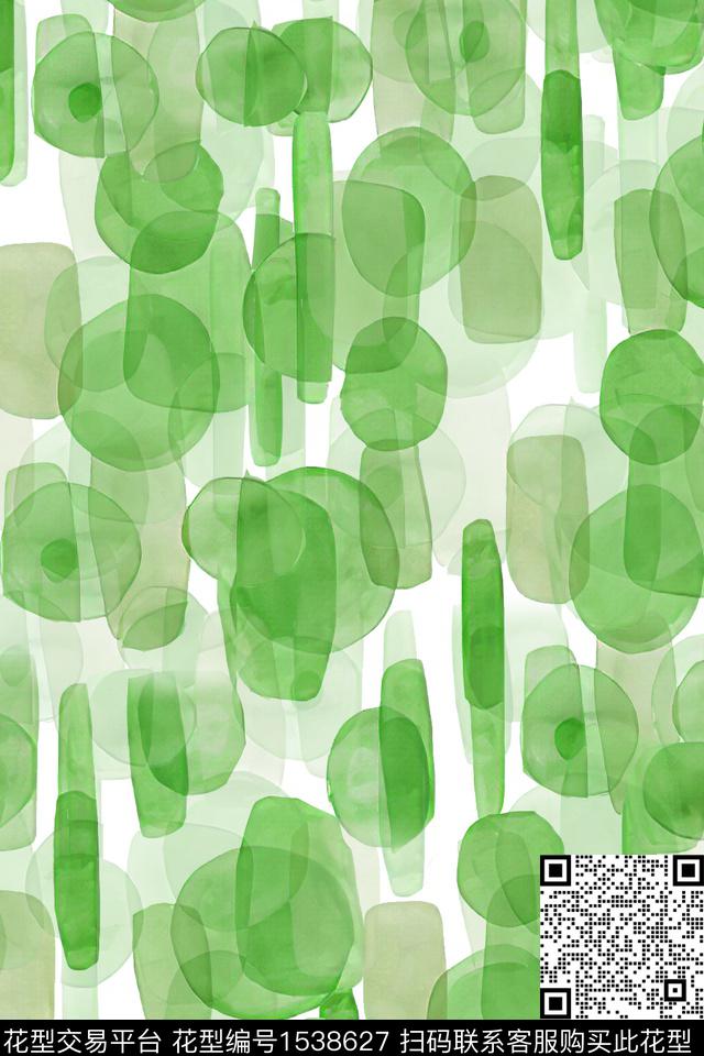 几何水彩抽象数码印花华亿平台下载（图片编号: 1538627） - 瓦栏（Walan）