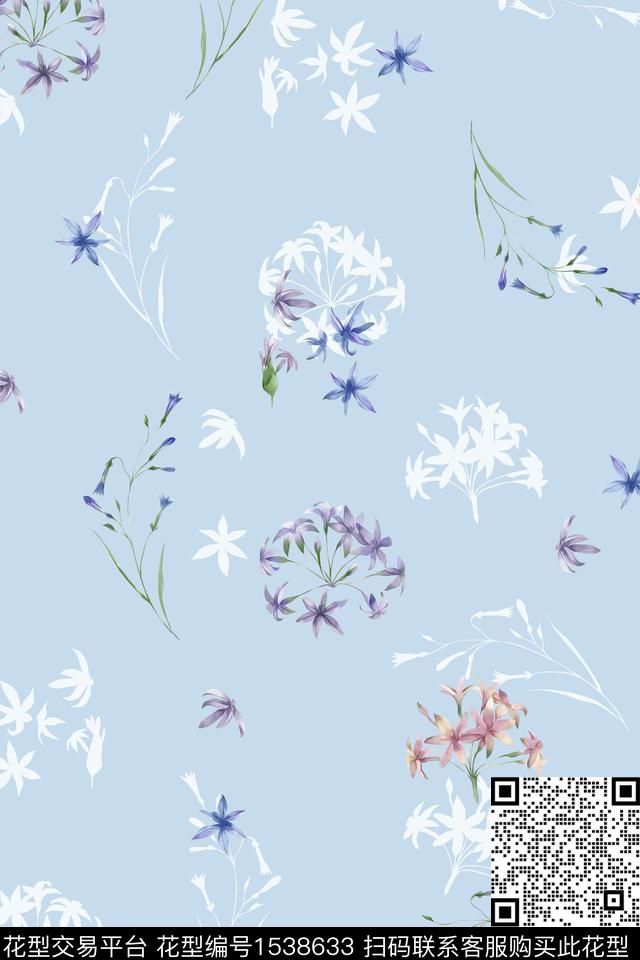 花卉年轻女装春夏华亿平台数码印花华亿平台下载（图片编号: 1538633） - 瓦栏（Walan）