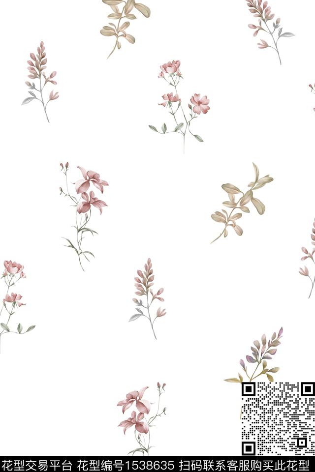 花卉年轻女装春夏华亿平台数码印花华亿平台下载（图片编号: 1538635） - 瓦栏（Walan）