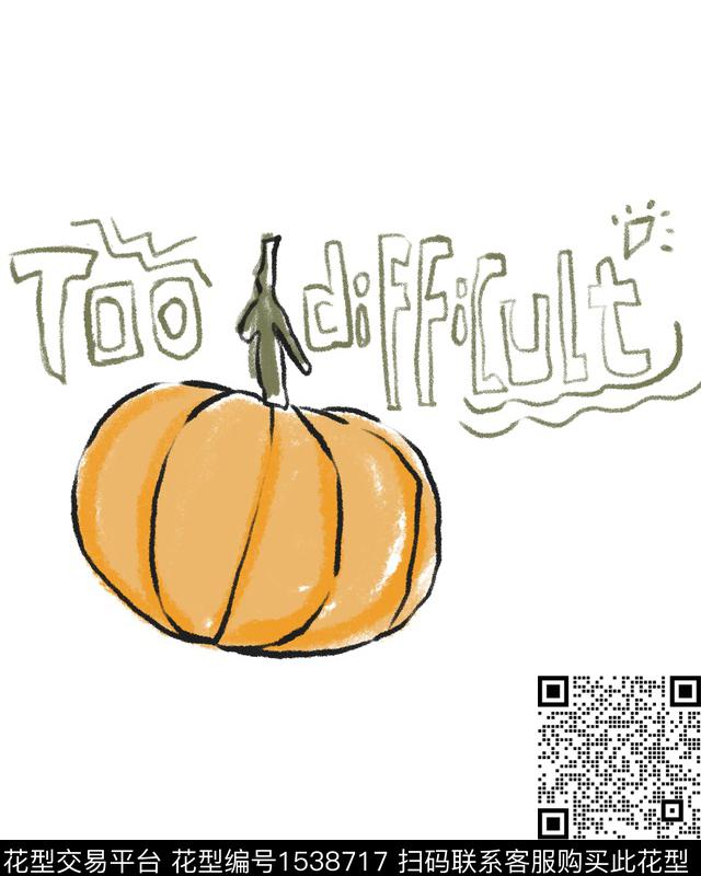 卡通蔬菜万圣节数码印花华亿平台下载（图片编号: 1538717） - 瓦栏（Walan）