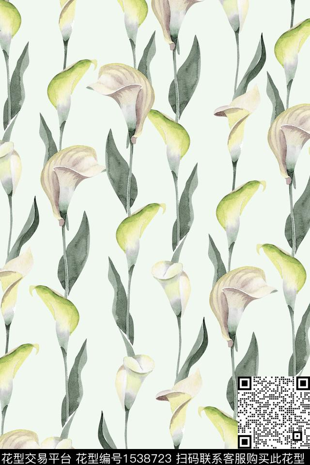 花卉女装满版数码印花华亿平台下载（图片编号: 1538723） - 瓦栏（Walan）