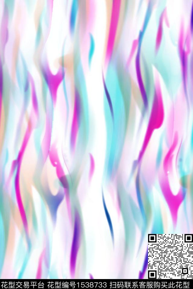 朦胧抽象柔和数码印花华亿平台下载（图片编号: 1538733） - 瓦栏（Walan）