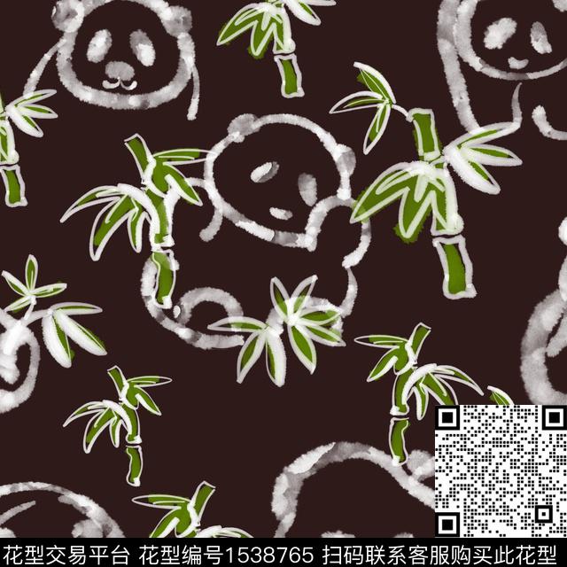 可爱水彩卡通动物传统印花华亿平台下载（图片编号: 1538765） - 瓦栏（Walan）