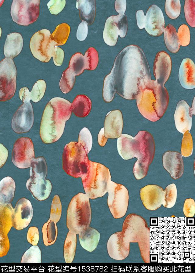 抽象水彩watercolor数码印花华亿平台下载（图片编号: 1538782） - 瓦栏（Walan）