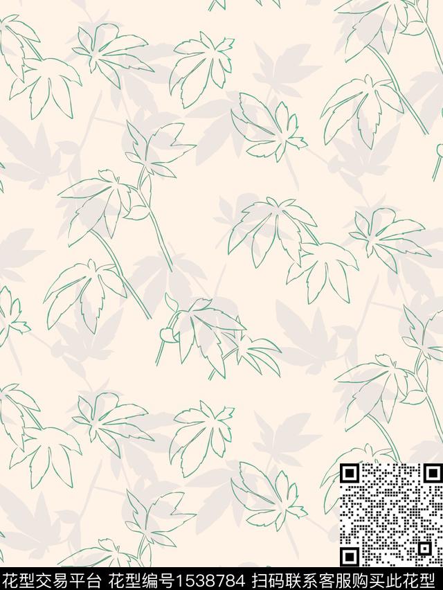 小清新男装连衣裙数码印花华亿平台下载（图片编号: 1538784） - 瓦栏（Walan）