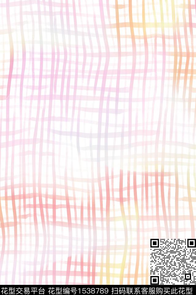 几何条纹格子数码印花华亿平台下载（图片编号: 1538789） - 瓦栏（Walan）