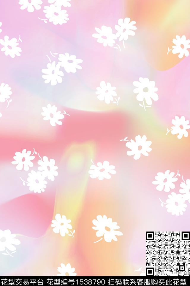 花卉柔和小碎花数码印花华亿平台下载（图片编号: 1538790） - 瓦栏（Walan）