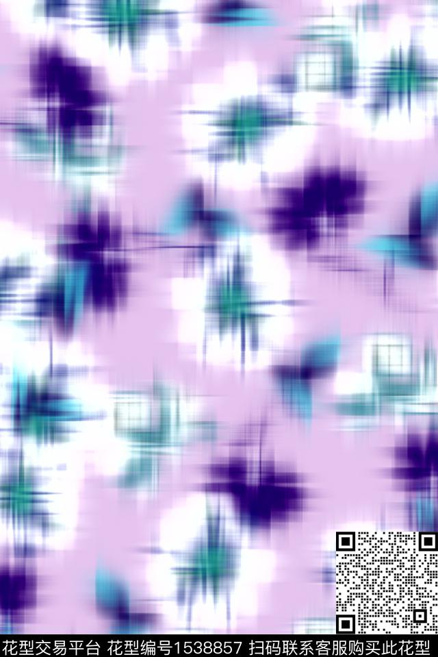 抽象朦胧花卉模糊数码印花华亿平台下载（图片编号: 1538857） - 瓦栏（Walan）
