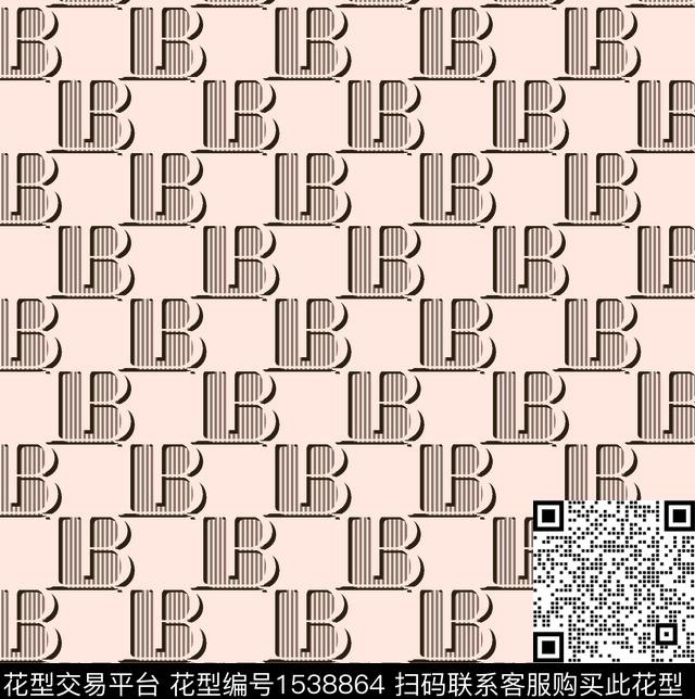 字母休闲风数码印花华亿平台下载（图片编号: 1538864） - 瓦栏（Walan）