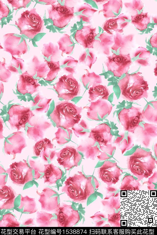 花卉小碎花数码华亿平台数码印花华亿平台下载（图片编号: 1538874） - 瓦栏（Walan）