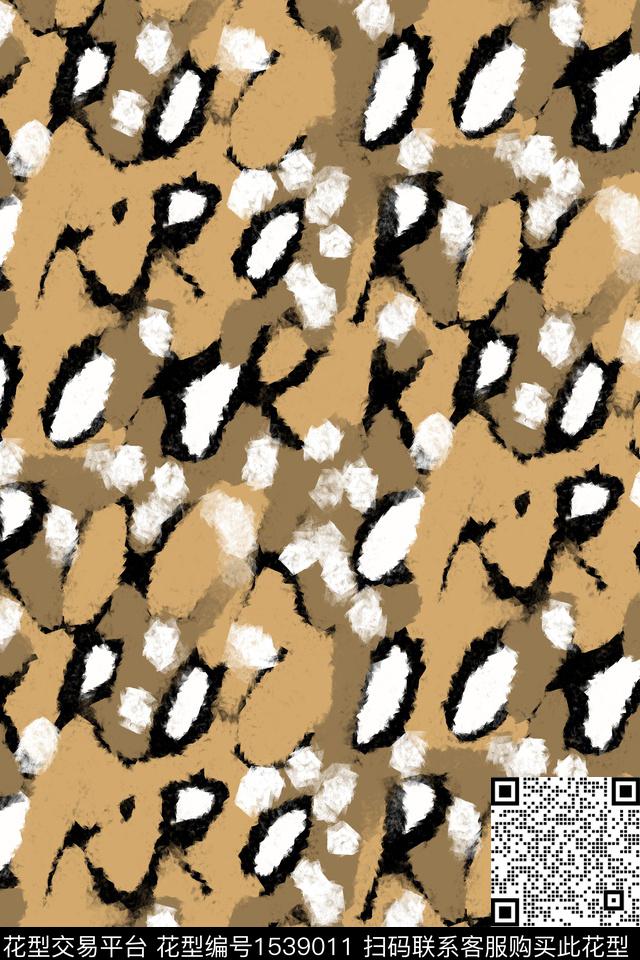 笔触字母抽象数码印花华亿平台下载（图片编号: 1539011） - 瓦栏（Walan）