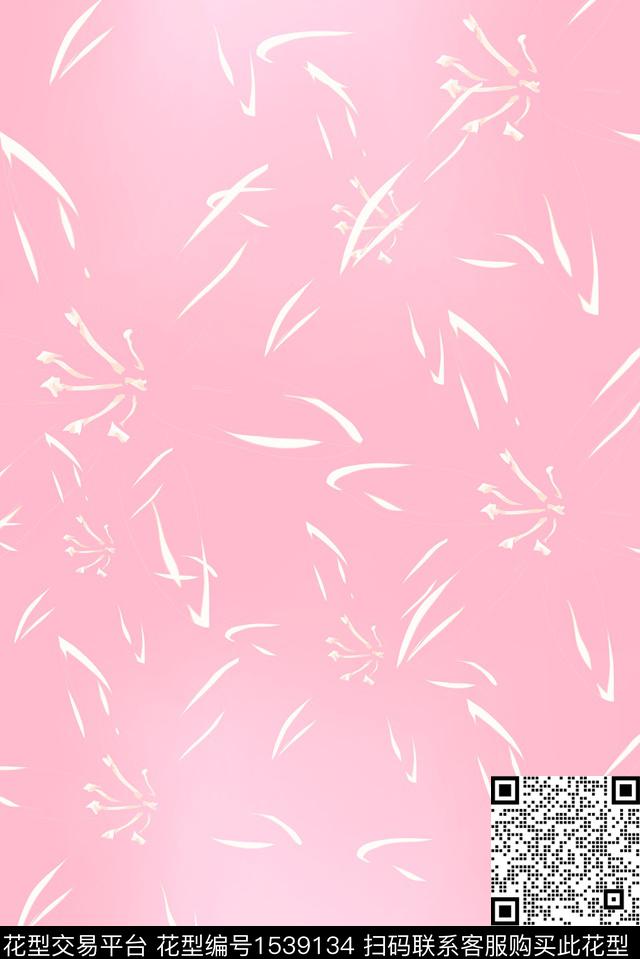 线条花卉小碎花数码华亿平台数码印花华亿平台下载（图片编号: 1539134） - 瓦栏（Walan）