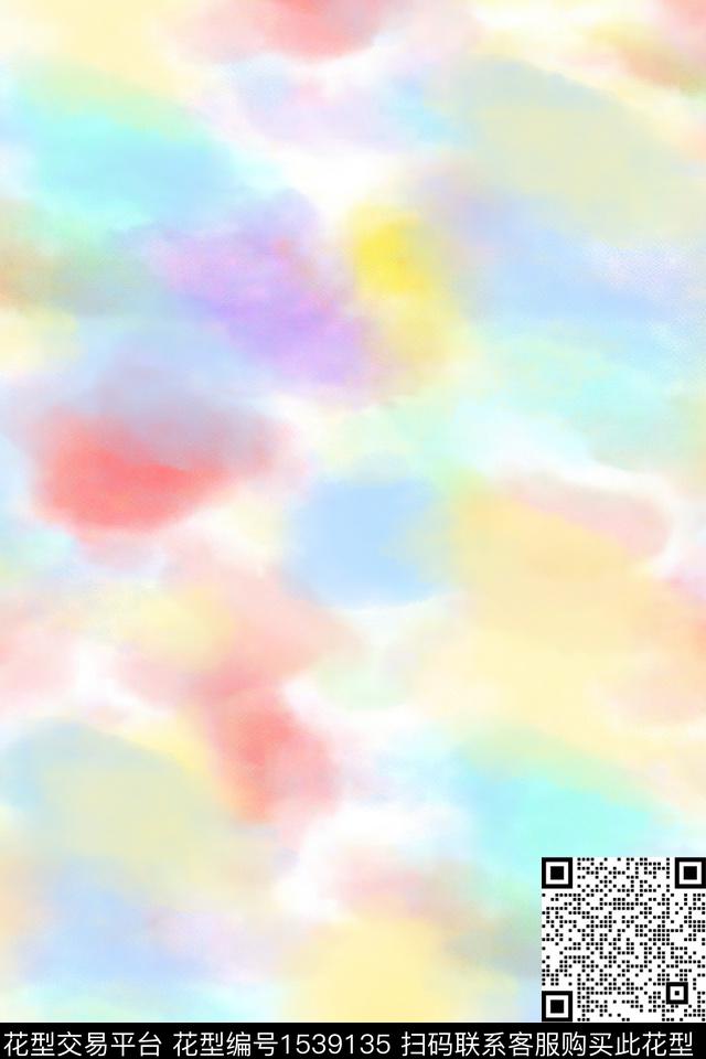 朦胧抽象春夏华亿平台数码印花华亿平台下载（图片编号: 1539135） - 瓦栏（Walan）