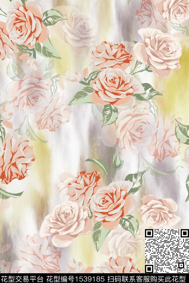 花卉肌理底纹数码印花华亿平台下载（图片编号: 1539185） - 瓦栏（Walan）