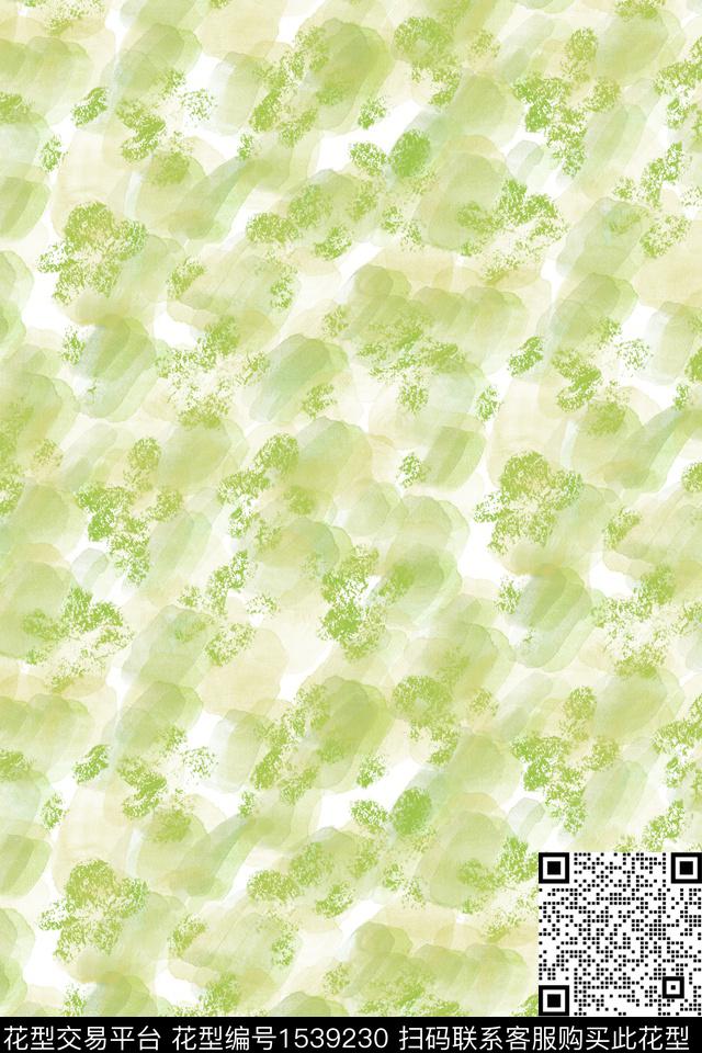 肌理水彩笔触数码印花华亿平台下载（图片编号: 1539230） - 瓦栏（Walan）