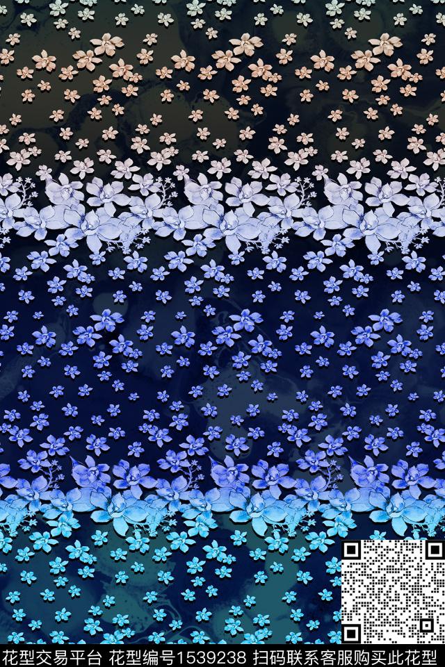 小碎花春夏华亿平台手绘花卉数码印花华亿平台下载（图片编号: 1539238） - 瓦栏（Walan）