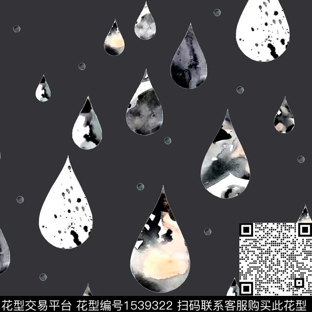 字母趣味水滴数码印花华亿平台下载（图片编号: 1539322） - 瓦栏（Walan）